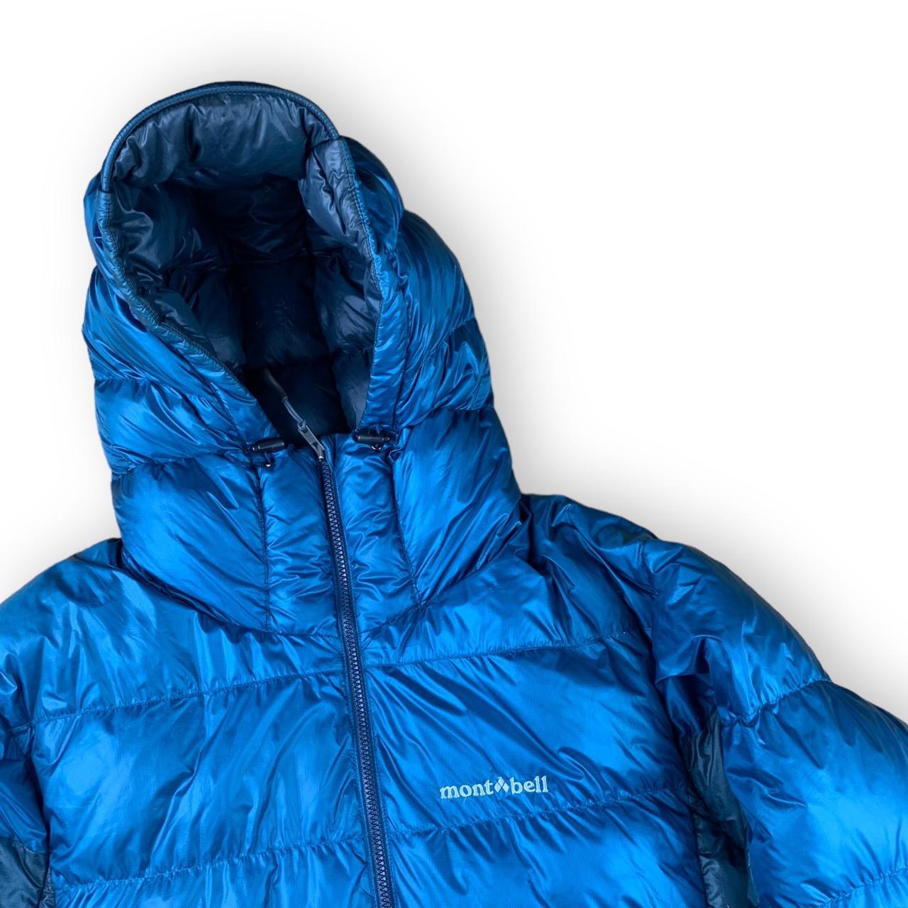 Blue two tone montbell puffer jacket