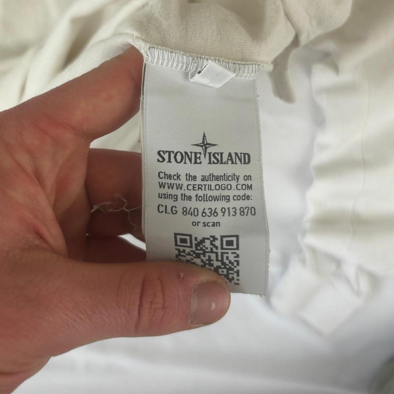 White Stone Island Long Sleeve T-Shirt