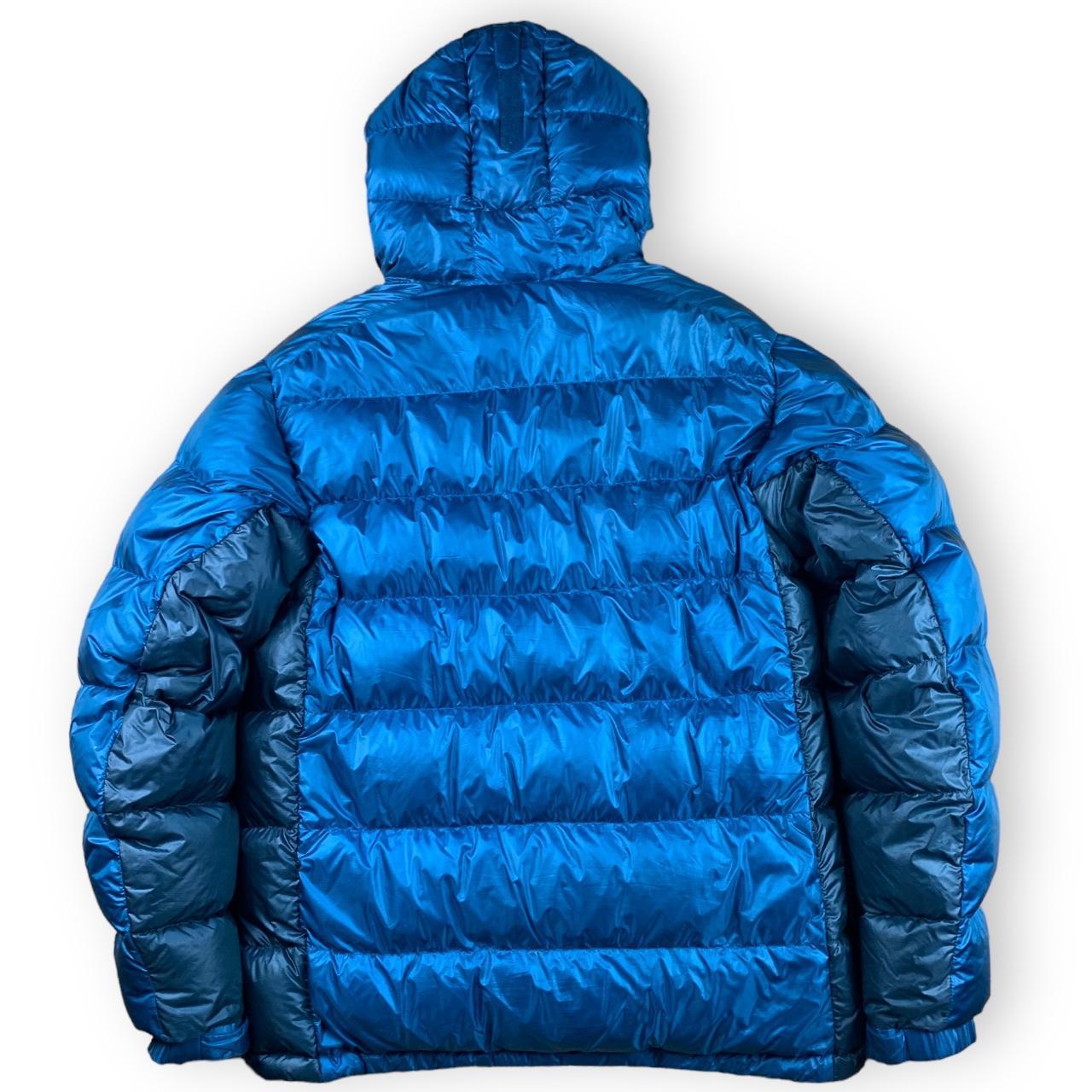 Blue two tone montbell puffer jacket