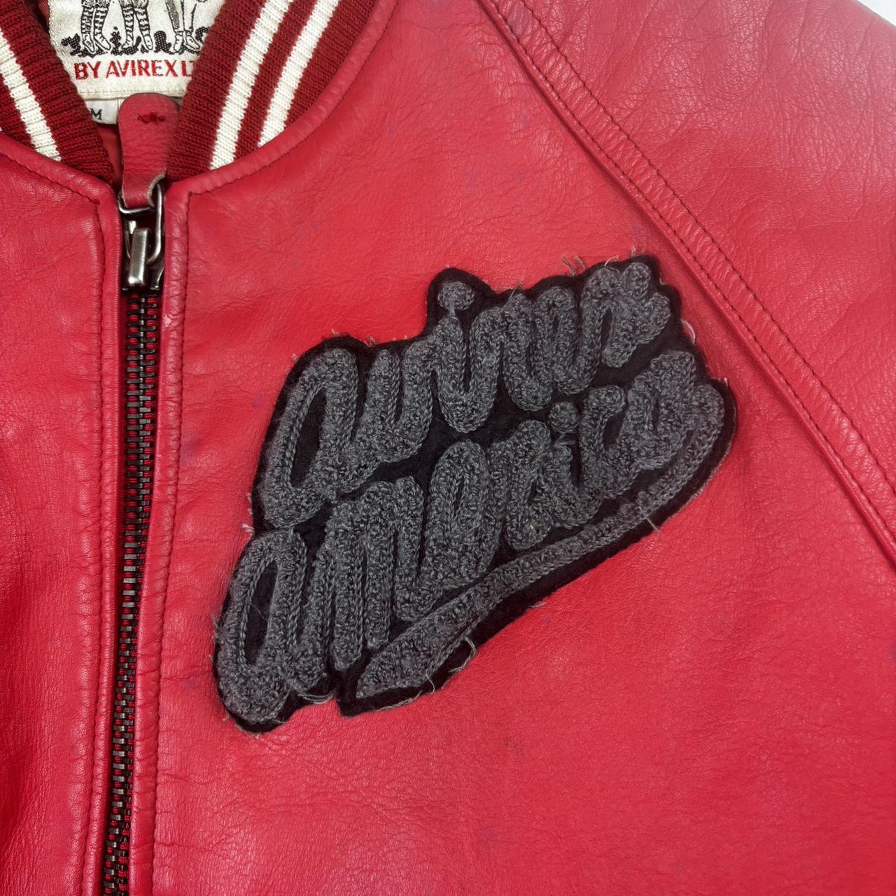 Vintage Avirex USA Leather Jacket Red