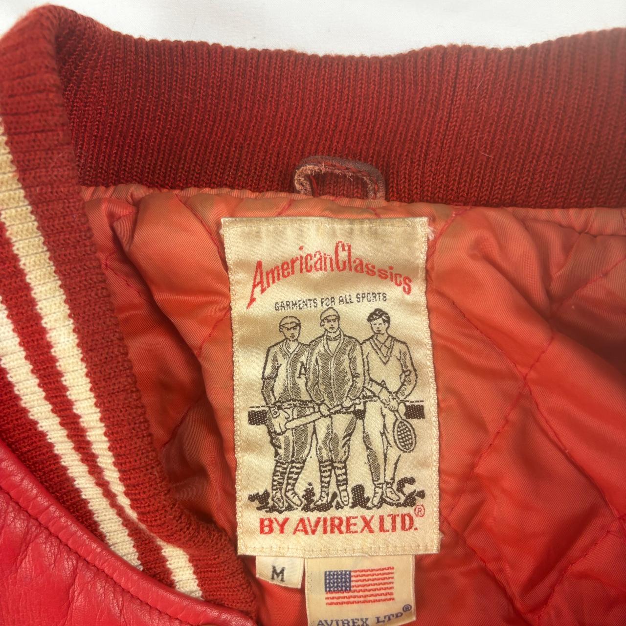 Vintage Avirex USA Leather Jacket Red