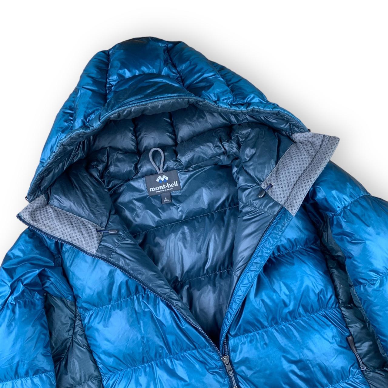 Blue two tone montbell puffer jacket