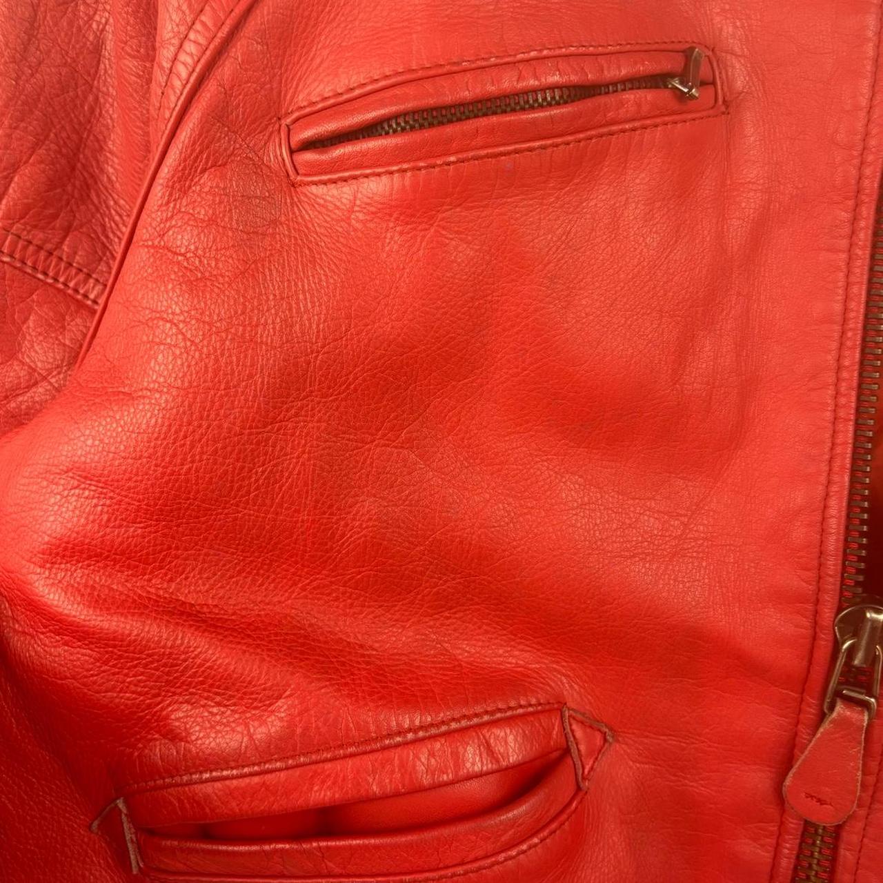 Vintage Avirex USA Leather Jacket Red