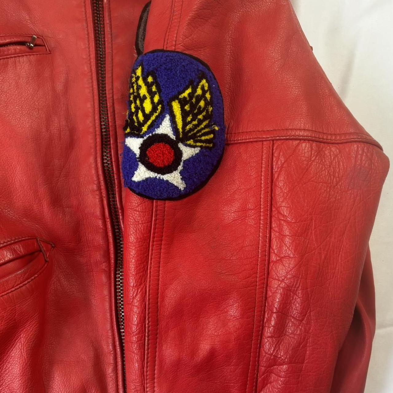 Vintage Avirex USA Leather Jacket Red