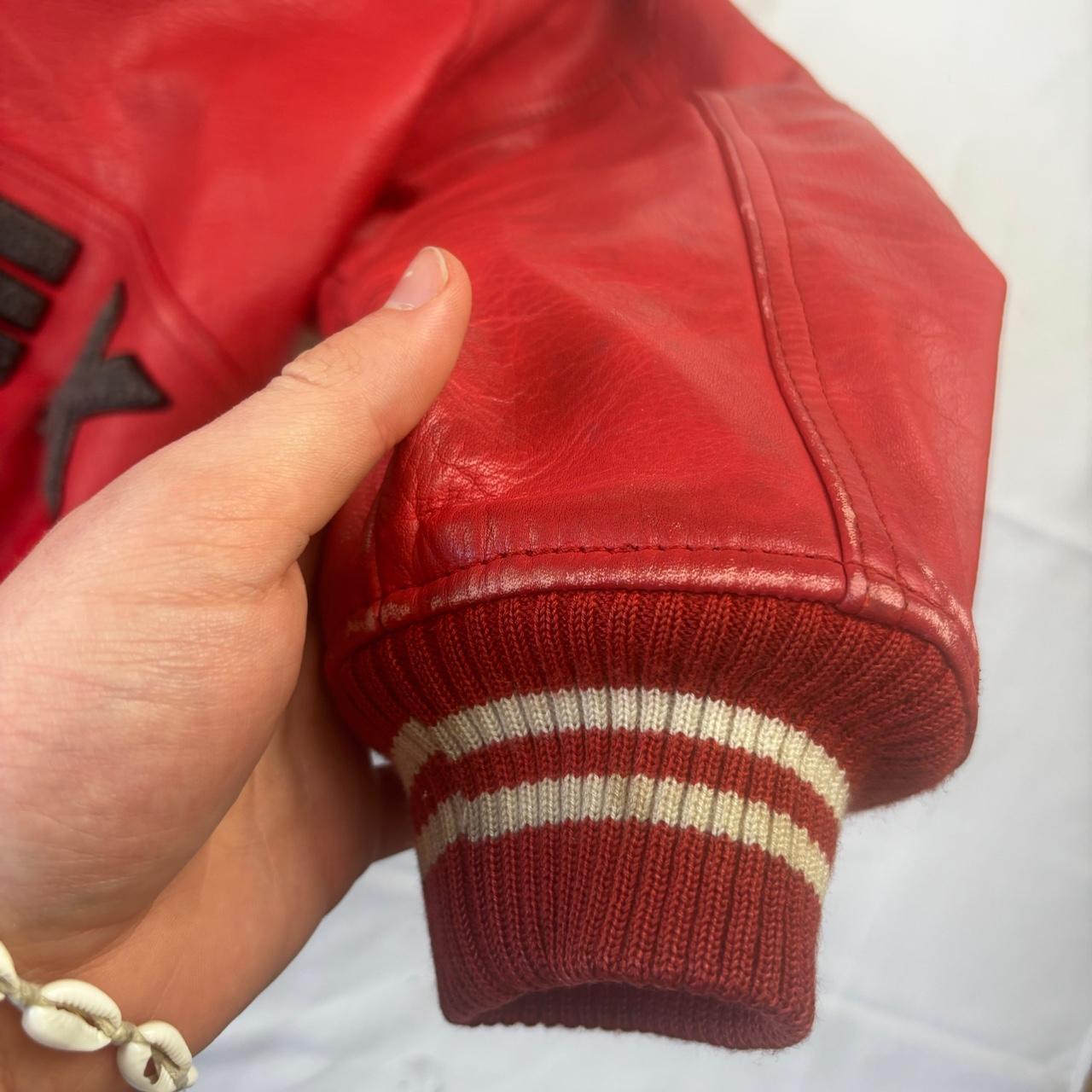 Vintage Avirex USA Leather Jacket Red