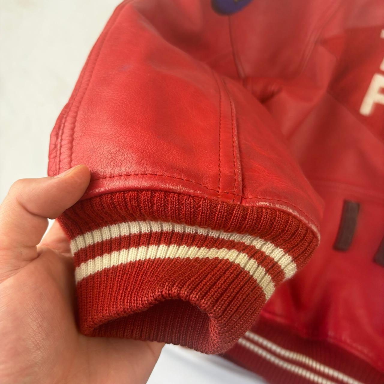 Vintage Avirex USA Leather Jacket Red