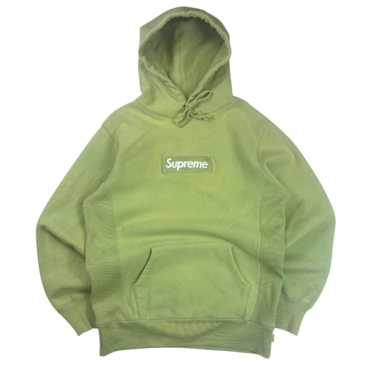 Light Green Supreme Box Logo Hoodie