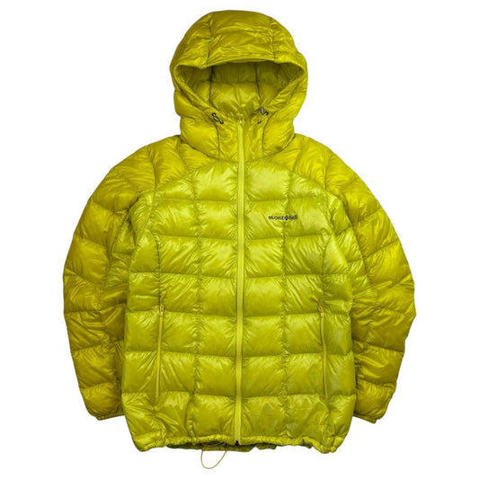 Yellow Square Stitch Montbell Puffer