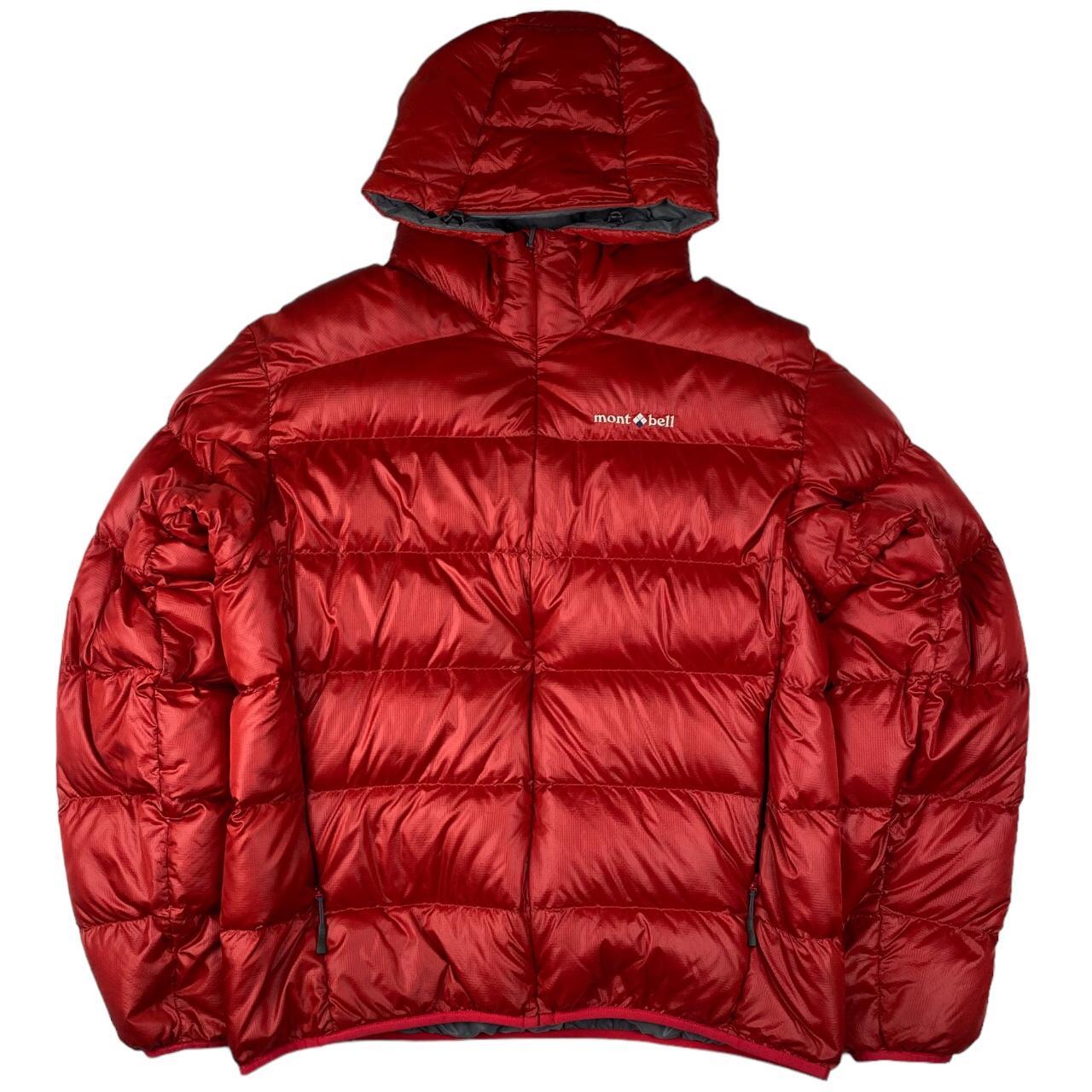 Red montbell puffer jacket