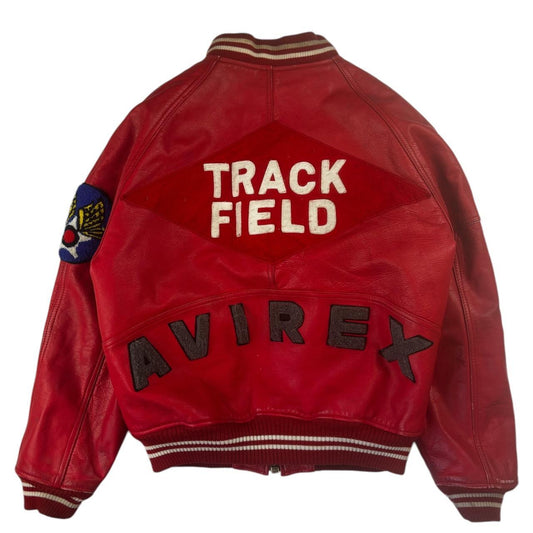 Vintage Avirex USA Leather Jacket Red