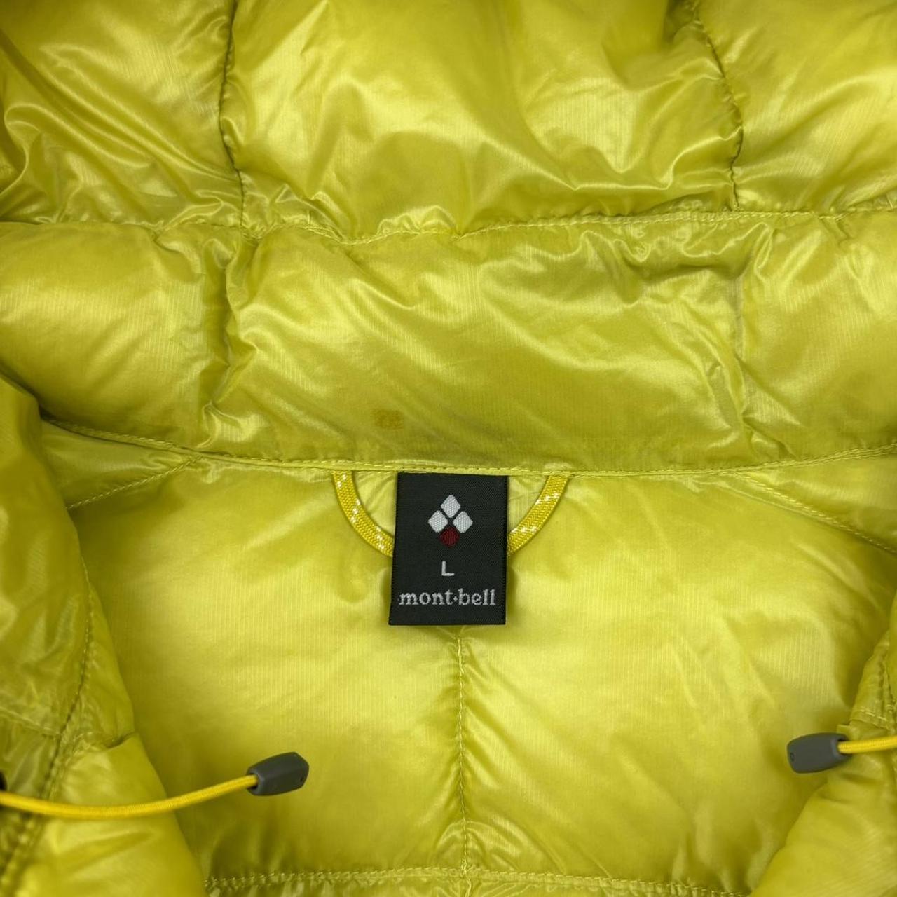 Yellow Square Stitch Montbell Puffer